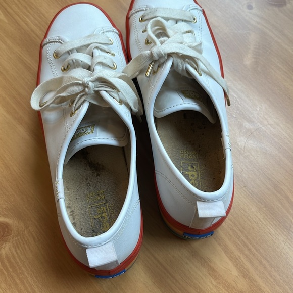 Keds Triple Up Rainbow White Leather Sneaker Platform Women’s Size 8 - Picture 7 of 8